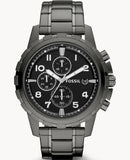 Fossil Dean Chronograph Black Dial Black Steel Strap Watch for Men - FS4721