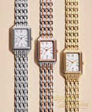 Fossil Raquel Three Hand Date White Dial Gold Steel Strap Watch For Women - ES5220