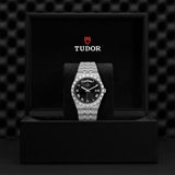 Tudor Royal Automatic Black Dial Silver Steel Strap Watch for Men - M28600-0003