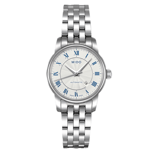 Mido Baroncelli III Automatic Silver Dial Silver Steel Strap Watch For Women - M7600.4.21.1