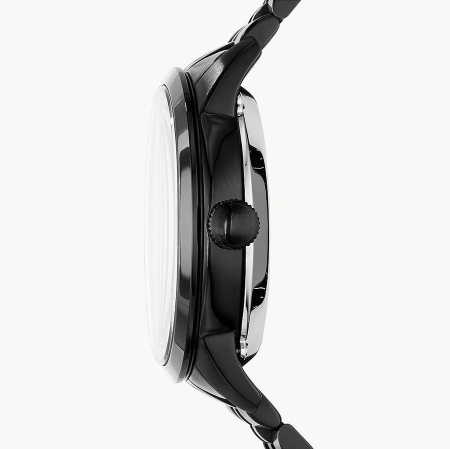 Fossil Townsman Multi Function Mechanical Black Dial Black Steel Strap Watch for Men - ME3062