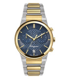 Salvatore Ferragamo Sapphire Chrono Blue Dial Two Tone Steel Strap Watch for Men - SFME00521