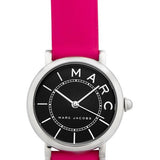 Marc Jacobs Roxy Black Dial Pink Leather Strap Watch for Women - MJ1540