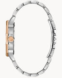 Bulova Octova Crystal Silver Dial Two Tone Steel Strap Watch for Men - 98C133