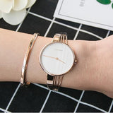 Calvin Klein Drift White Dial Rose Gold Steel Strap Watch for Women - K6S2N616