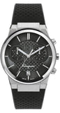 Salvatore Ferragamo Sapphire Chrono Black Dial Black Silicone Strap Watch for Men - SFME00121