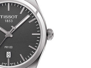 Tissot PR 100 Quartz Leather Strap Watch For Men - T101.410.16.441.00