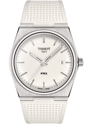 Tissot PRX 40 White Dial White Rubber Strap Watch For Men - T137.410.17.011.00