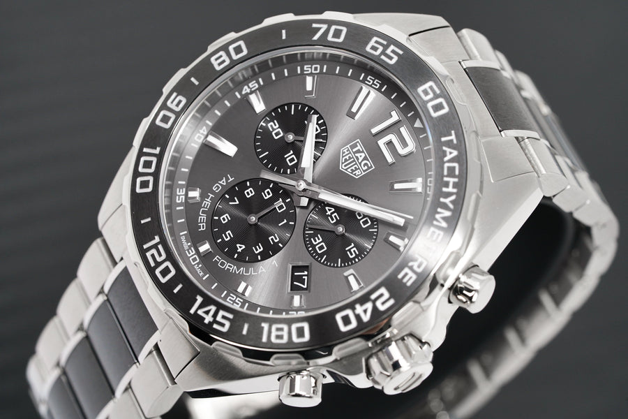 Tag Heuer Formula 1 Anthracite Dial Two Tone Steel Strap Watch For Men - CAZ1011.BA0843