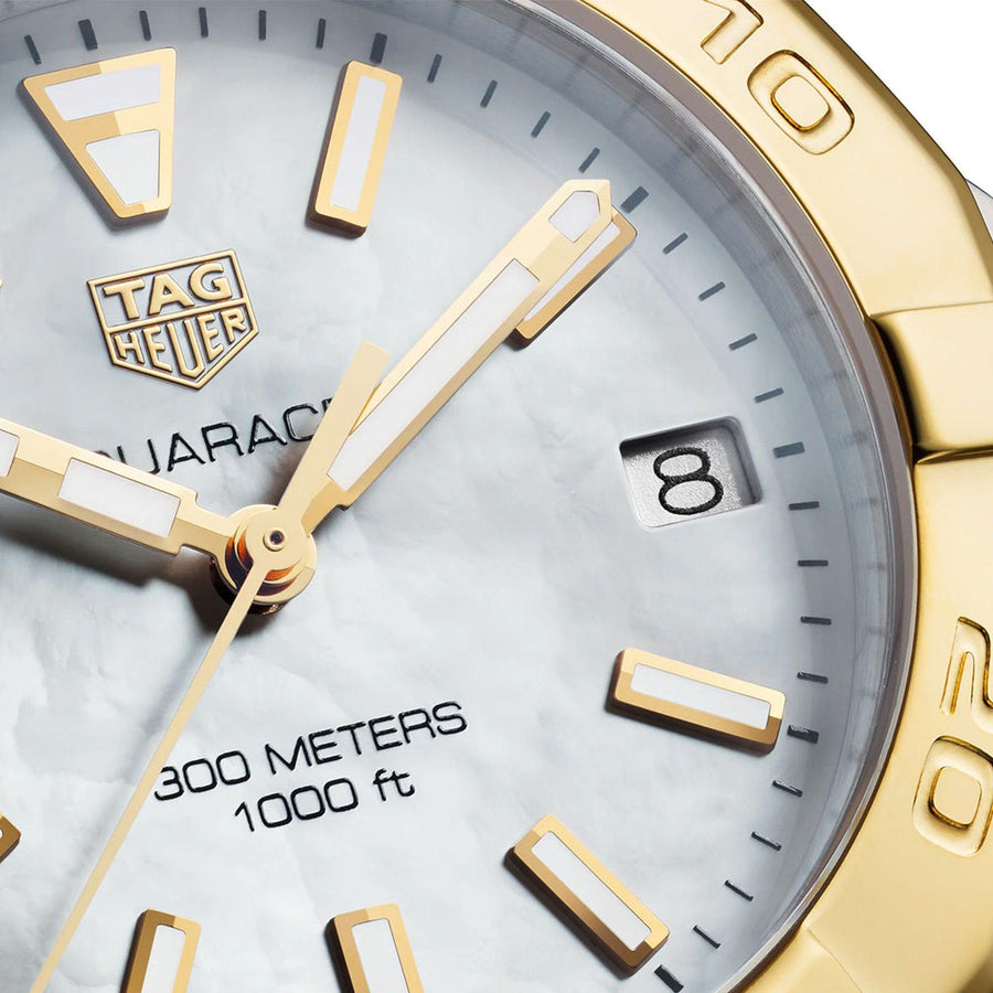 Tag Heuer Aquaracer Mother of Pearl Dial Two Tone Steel Strap Watch for Women - WBD1320.BB0320