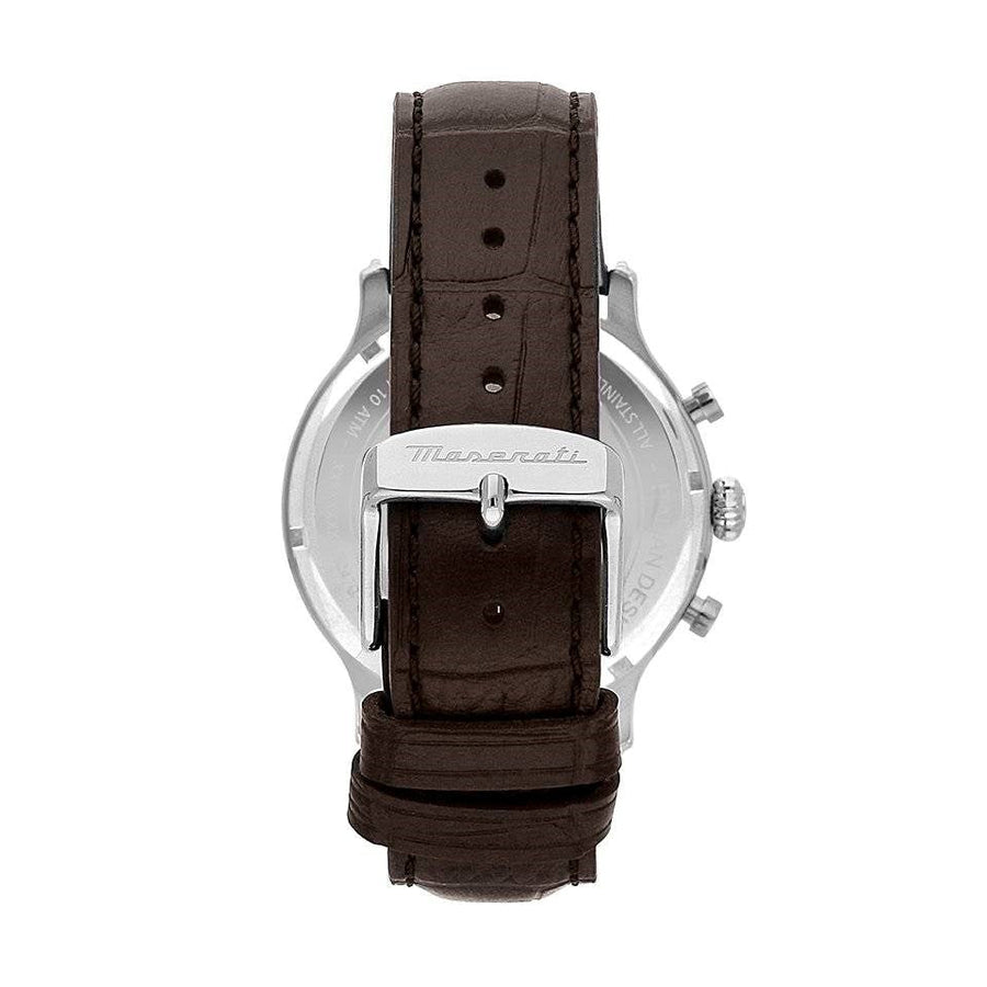 Maserati Epoca Chronograph Blue Dial Brown Leather Strap Watch For Men - R8871618014