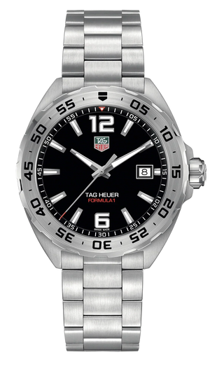 Tag Heuer Formula 1 Black Dial Silver Steel Strap Watch for Men - WAZ1112.BA0875