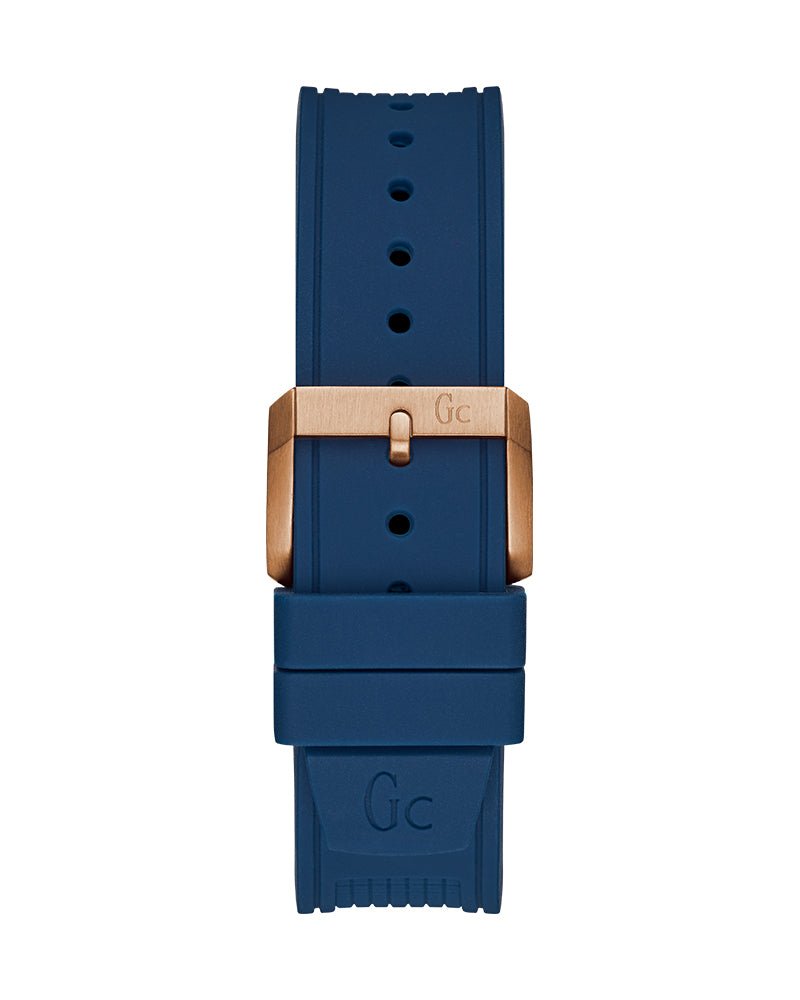 Guess Rigor Blue Dial Blue Silicone Strap Watch For Men - W0247G3