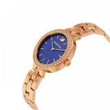 Swarovski Daytime Glittering Blue Dial Rose Gold Steel Strap Watch for Women - 5182277