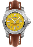 Breitling Avenger II Seawolf A1733110/I519/434X Men's Watch with Cobra Yellow Dial & Stainless Steel Case
