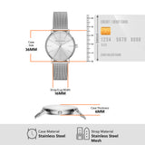 Armani Exchange Lola AX5535 Women's Analog Watch – Silver Dial with Matching Silver Mesh Strap