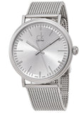 Calvin Klein K3W21126 Surround Men's Watch – Silver Dial with Silver Mesh Bracelet