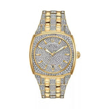 Bulova Phantom Crystal Silver Dial Two Tone Steel Strap Watch for Men - 98B323