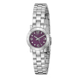 Marc Jacobs Amy Purple Dial Silver Steel Strap Watch for Women - MBM3228