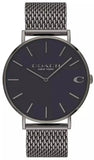 Coach Charles Black Dial Grey Mesh Bracelet Watch for Men - 14602145