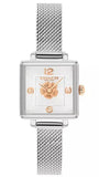 Coach Cass White Dial Silver Mesh Bracelet Watch for Women - 14503697