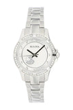 Bulova Crystal Silver Dial Silver Steel Strap Watch for Women - 96L226