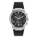 Salvatore Ferragamo Sapphire Chrono Black Dial Black Silicone Strap Watch for Men - SFME00121