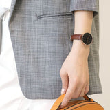 Daniel Wellington Petite St Mawes Black Dial Brown Leather Strap Watch For Women - DW00100169
