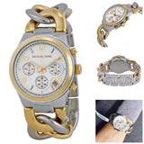Michael Kors Runway White Dial Two Tone Steel Strap Watch for Women - MK3199