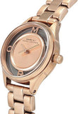 Marc Jacobs Tether Transparent Rose Gold Dial Rose Gold Steel Strap Watch for Women - MBM3417