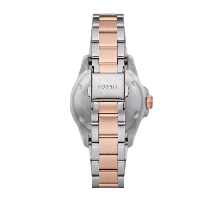 Fossil Blue Dive Three Hand Gray Dial Two Tone Steel Strap Watch For Women - ES5348