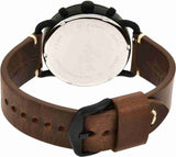Fossil Commuter Chronograph Black Dial Brown Leather Strap Watch for Men - FS5403