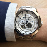 Bulova BVA Series Dual Aperture Silver Dial Silver Steel Strap Watch for Men - 96A118