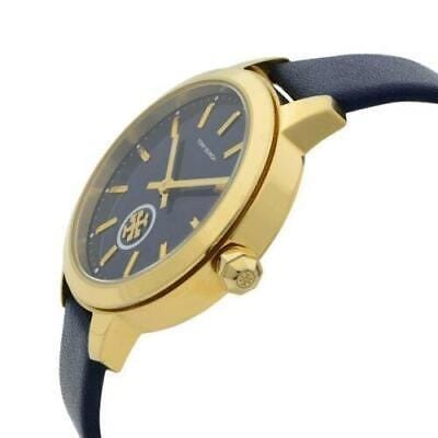 Tory Burch Collins Quartz Blue Dial Blue Leather Strap Watch for Women - TBW1203