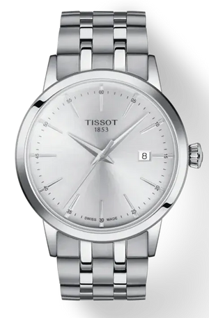 Tissot Classic Dream Silver Dial Silver Steel Strap Watch for Men - T129.410.11.031.00