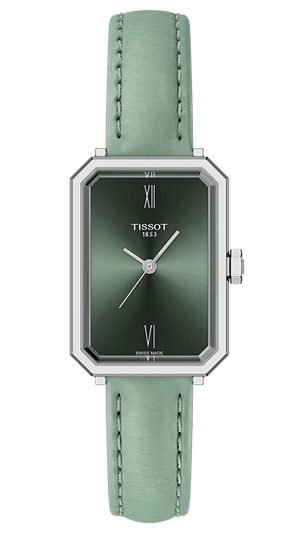 Tissot SRV Green Dial Green Leather Strap Watch for Women - T160.110.16.093.00