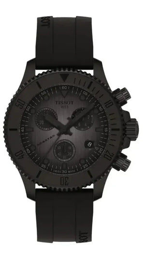 Tissot Seastar 1000 Chronograph Black Dial Black Rubber Strap Watch for Men - T120.217.37.061.00