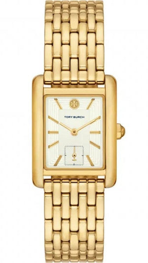 Tory Burch Eleanor White Dial Gold Steel Strap Watch for Women - TBW1060
