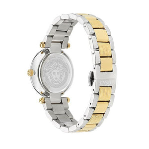 Versace Reve Analog White Dial Two Tone Steel Strap Watch for Women - VE8B00724