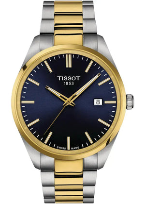 Tissot PR 100 Blue Dial Two Tone Steel Strap Watch for Men - T150.410.22.041.00