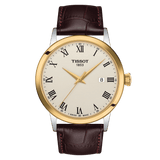 Tissot Classic Dream Ivory Dial Brown Leather Strap Watch for Men - T129.410.26.263.00