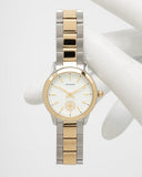 Tory Burch Collins White Dial Two Tone Steel Strap Watch for Women - TBW1306