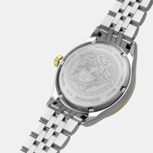 Versace Hellenyium Quartz Blue Dial Two Tone Steel Strap Watch for Women - VE2S00522