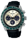 Seiko Prospex SSC943 Speedtimer Solar Chronograph Men's Watch – Ivory Dial & Black Leather Strap
