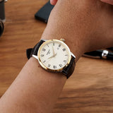 Tissot Classic Dream Ivory Dial Brown Leather Strap Watch for Men - T129.410.26.263.00
