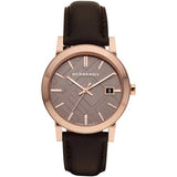 Burberry Classic Quartz Brown Dial Brown Leather Strap Watch for Men - BU9013