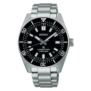 Seiko Prospex 1965 Heritage Divers Automatic Black Dial Silver Steel Strap Watch for Men - SPB453J1