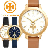 Tory Burch Collins Quartz White Dial Brown Leather Strap Watch for Women - TBW1202
