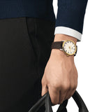 Tissot Classic Dream Ivory Dial Brown Leather Strap Watch for Men - T129.410.26.263.00