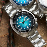 Seiko US Special Edition Automatic Green Dial Silver Steel Strap Watch for Men - SRPH57